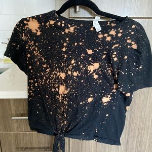 Women’s bleach tie dye crop top